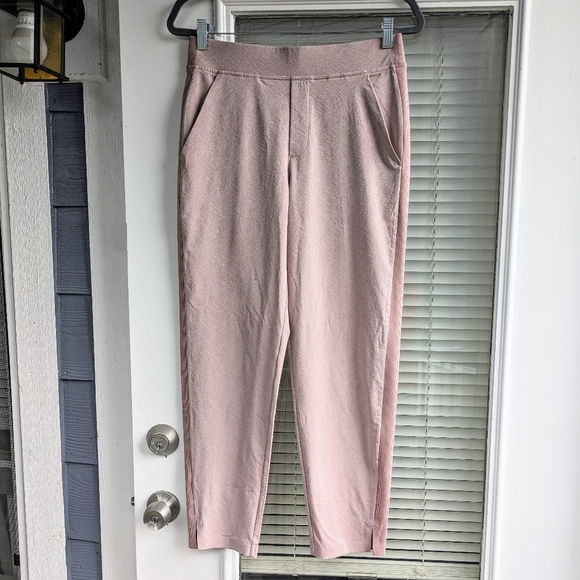 Athleta Brooklyn Textured Ankle Pant Grain Camo Mocha Latte Size 6 - Picture 5 of 11